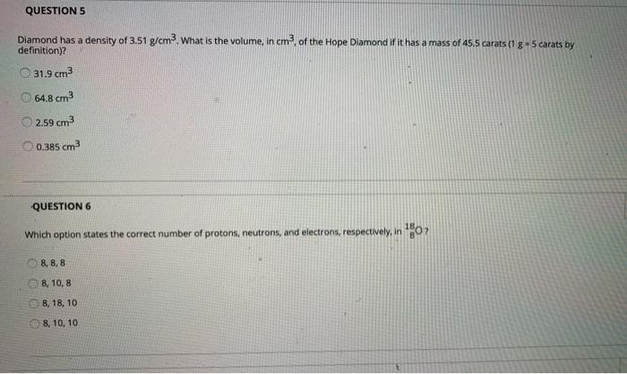 Diamond density has mass