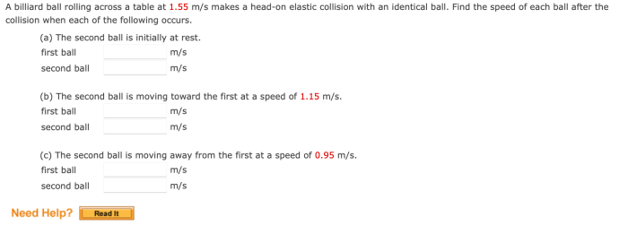 A billiard ball rolling across a table at 1.5