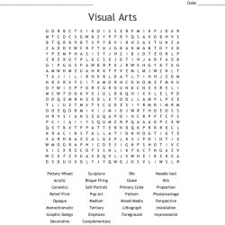 Elements and principles of art word search answer key